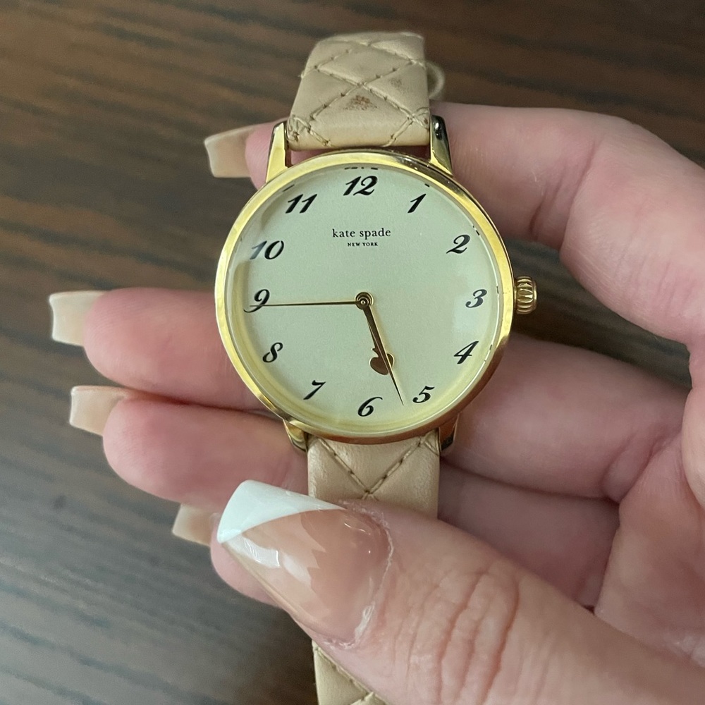 Kate spade gold and nude watch